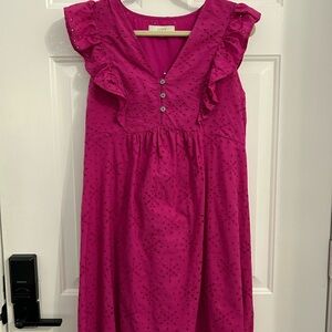 Loft flutter sleeve dress. EUC